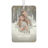 Gold Glitter op maat 2 Fotovrede en -liefde Luchtverfrisser (Achterkant)