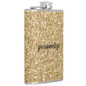 Gold Glitter op maat Heupfles (Rechts)