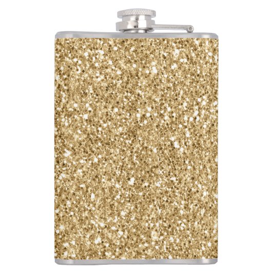 Gold Glitter op maat Heupfles (Achterkant)