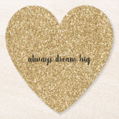 Gold Glitter op maat Kartonnen Onderzetters (Voorkant)