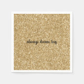 Gold Glitter op maat Servet (Voorkant)