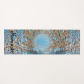 Gold Glitter op Turquoise Lotus Yogamat (Voorkant (horizontaal))