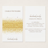 Gold Glitter op wit Visitekaartje (Voorkant /achterkant)