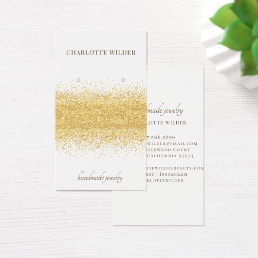 Gold Glitter op wit Visitekaartje (Bureau)