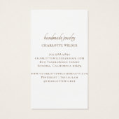 Gold Glitter op wit Visitekaartje (Achterkant)