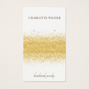 Gold Glitter op wit Visitekaartje
