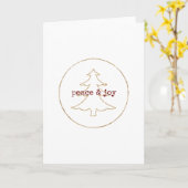 Gold Glitter Outline kerstboom Kaart (Gele Bloem)