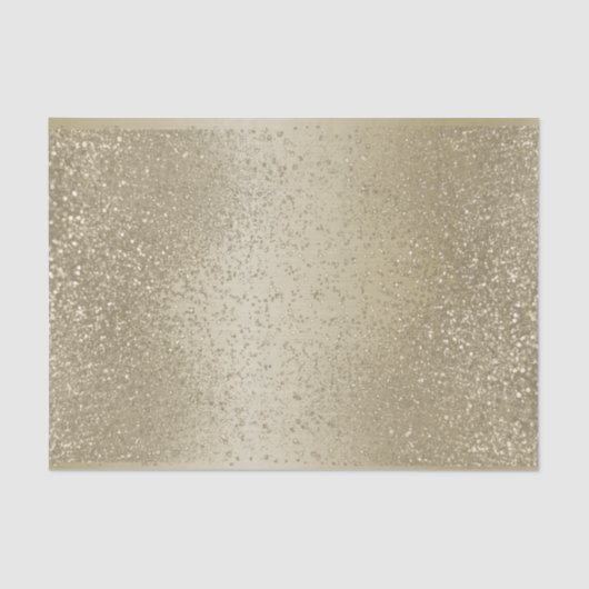 Gold Glitter over Ombre Gold Background Tissue Pap Tissuepapier (Voorkant)