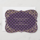 Gold Glitter Paarse Buffalo met kerstkaarten Feestdagenkaart (Achterkant)