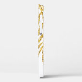 Gold Glitter Palm Fronds Name Persoonlijk Wit Case-Mate iPhone Case (Achterkant / Links)