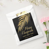 Gold Glitter Palm-kerstfeestdag Bedankzakje (Gezegeld)