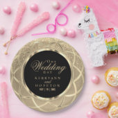 Gold Glitter Paper-Bord Papieren Bordje (Feest)