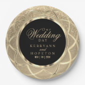 Gold Glitter Paper-Bord Papieren Bordje (Voorkant)