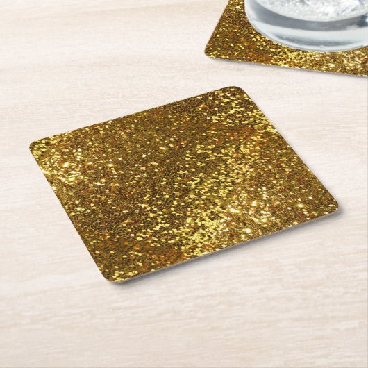 Gold Glitter Paper-Onderzetter Kartonnen Onderzetters (Schuin)