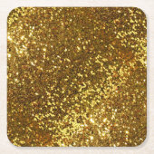Gold Glitter Paper-Onderzetter Kartonnen Onderzetters (Voorkant)