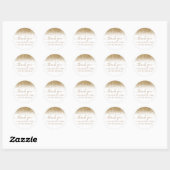 Gold Glitter Party Favor Bedankt Ronde Sticker (Vel)