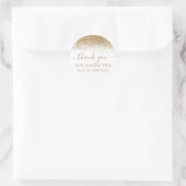 Gold Glitter Party Favor Bedankt Ronde Sticker (Tas)