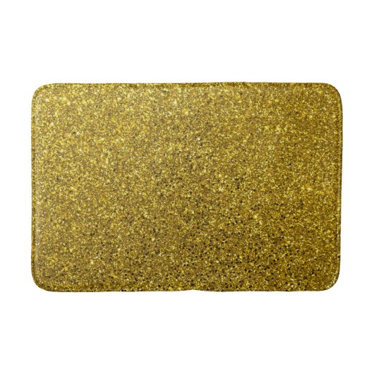 Gold Glitter Pattern Badmat (Voorkant)