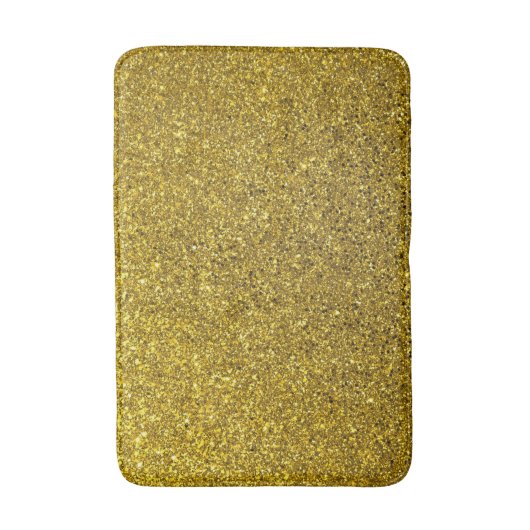 Gold Glitter Pattern Badmat (Voorkant Verticaal)