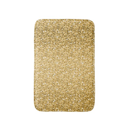 Gold Glitter Pattern Badmat (Voorkant Verticaal)