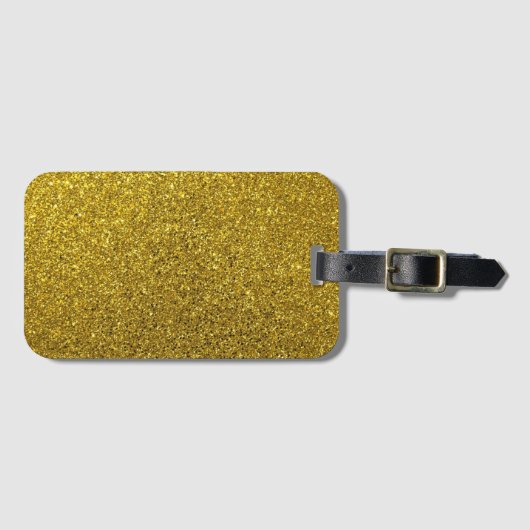 Gold Glitter Pattern Bagagelabel (Voorkant (horizontaal))