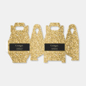Gold Glitter Pattern Bedankdoosjes (Uitgevouwen)