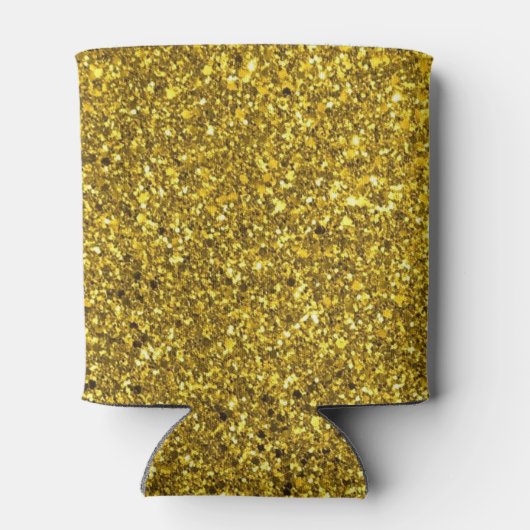 Gold Glitter Pattern Blikjeskoeler (Achterkant)