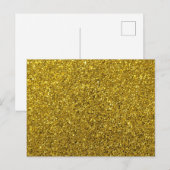 Gold Glitter Pattern Briefkaart (Voorkant / Achterkant)