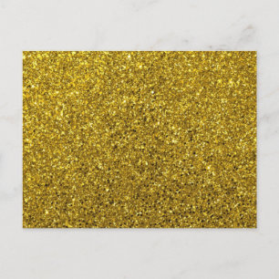 Gold Glitter Pattern Briefkaart
