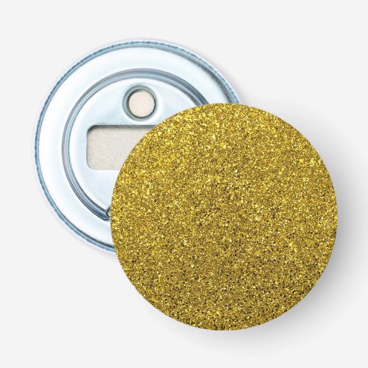 Gold Glitter Pattern Button Flesopener (Voorkant)