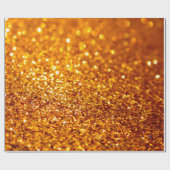 Gold Glitter Pattern Cadeaupapier (Vlak)