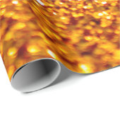 Gold Glitter Pattern Cadeaupapier (Rol Hoek)