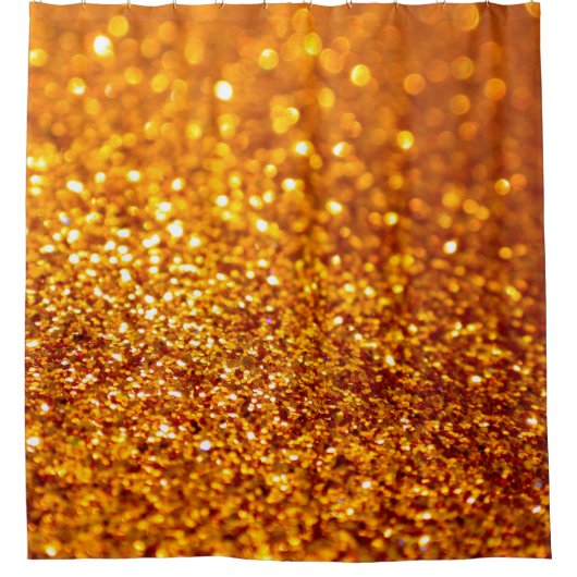 Gold Glitter Pattern Douchegordijn (Voorkant)