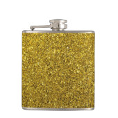Gold Glitter Pattern Heupfles (Voorkant)
