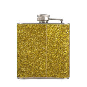 Gold Glitter Pattern Heupfles (Achterkant)