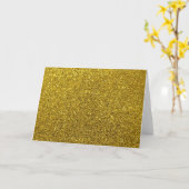 Gold Glitter Pattern Kaart (Gele Bloem)