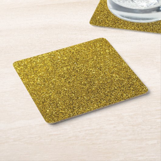 Gold Glitter Pattern Kartonnen Onderzetters (Schuin)