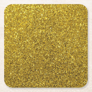 Gold Glitter Pattern Kartonnen Onderzetters