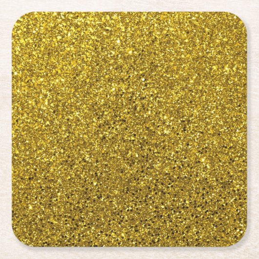 Gold Glitter Pattern Kartonnen Onderzetters (Voorkant)