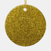 Gold Glitter Pattern Keramisch Ornament (Voorkant)