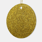 Gold Glitter Pattern Keramisch Ornament (Links)