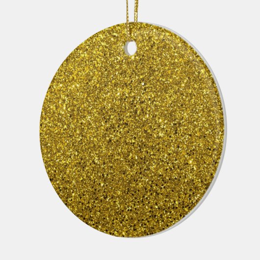 Gold Glitter Pattern Keramisch Ornament (Links)