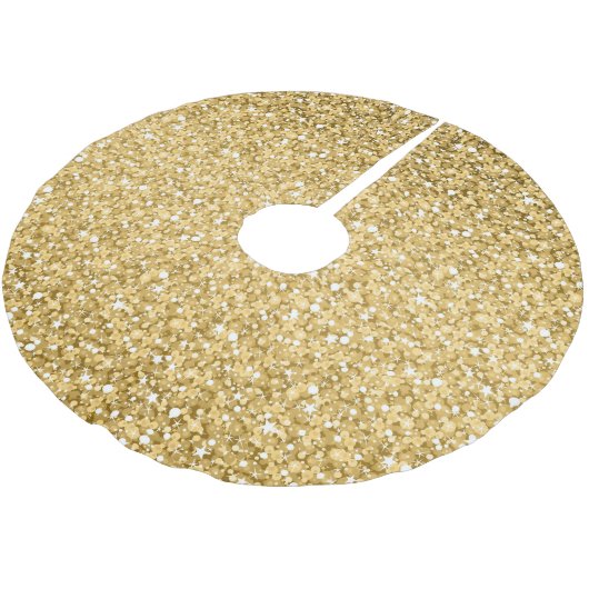 Gold Glitter Pattern Kerstboom Rok (Gekanteld)