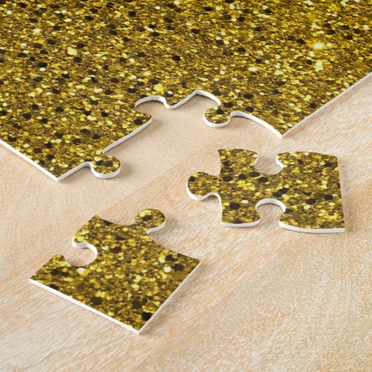 Gold Glitter Pattern Legpuzzel (Zijkant)