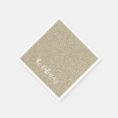 Gold Glitter Pattern NAME Elegant New Years Servet (Hoek)