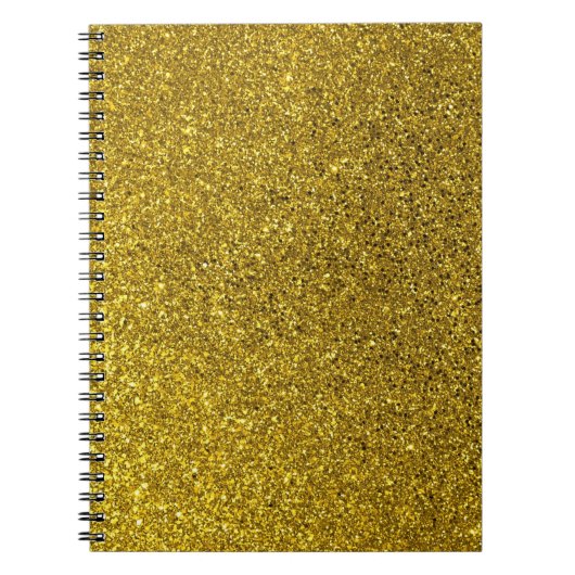Gold Glitter Pattern Notitieboek (Voorkant)