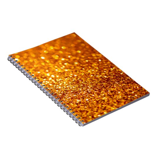 Gold Glitter Pattern Notitieboek (Rechterzijde)