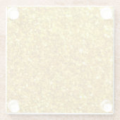 Gold Glitter Pattern Onderzetter Glazen Onderzetter (Achterkant)