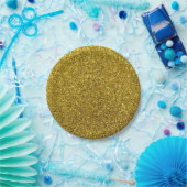 Gold Glitter Pattern Papieren Bordje (Feest)