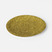 Gold Glitter Pattern Papieren Bordje (Gekanteld)